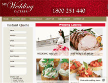 Tablet Screenshot of myweddingcaterer.com.au